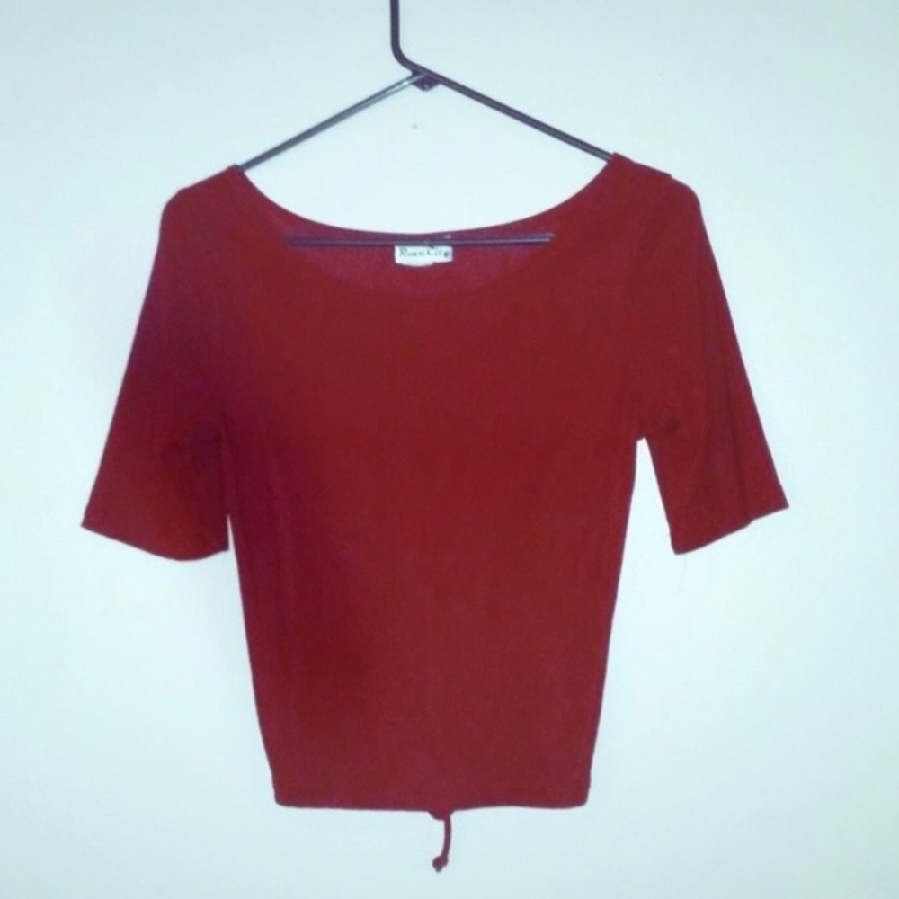 Juniors Red Fashion Top Size L